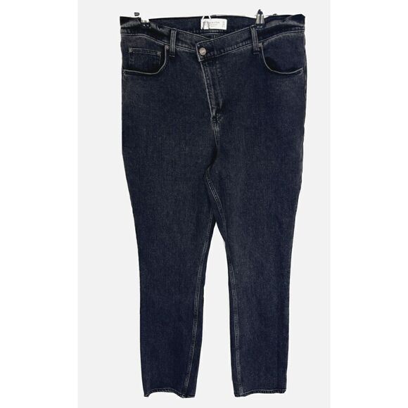 Abercrombie & Fitch Women's 32 14 90s Slim Straight Ultra High Rise Black Jeans - Picture 3 of 14